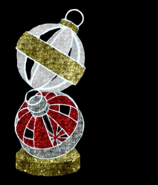 7' 2 Ornament Tower Holiday Light Display