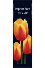 Realistic Tulip Trio Street Banner