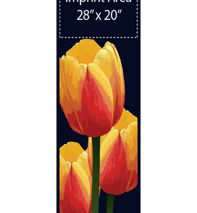 Realistic Tulip Trio Street Banner