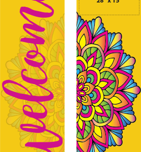 Welcome Geometric Spring Street Banner