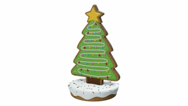 6.5' Christmas Tree Gingerbread Fiberglass Display