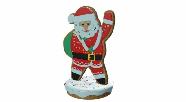 6' Gingerbread Santa Fiberglass Display