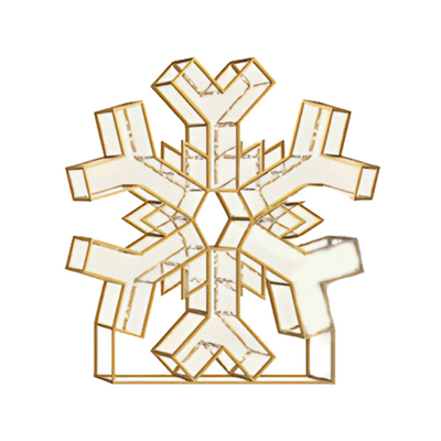 6' 3D LED Snowflake Icon Dimensional Display