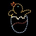 6' Chick In An Egg Holiday Light Display