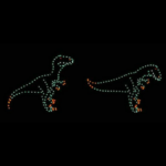 7' Animated Raptor Holiday Light Display