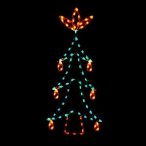 7' Carrot Tree Holiday Light Display