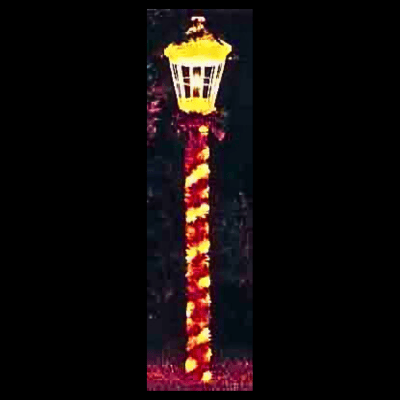 9' Lamppost With Lantern Holiday Light Display