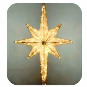 3' Gold Moravian Star Tower Christmas Tree Topper