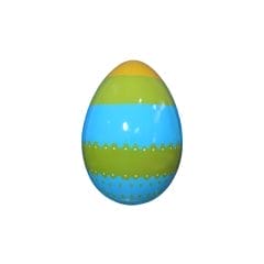 2' Blue and Green Easter Egg Fiberglass Display